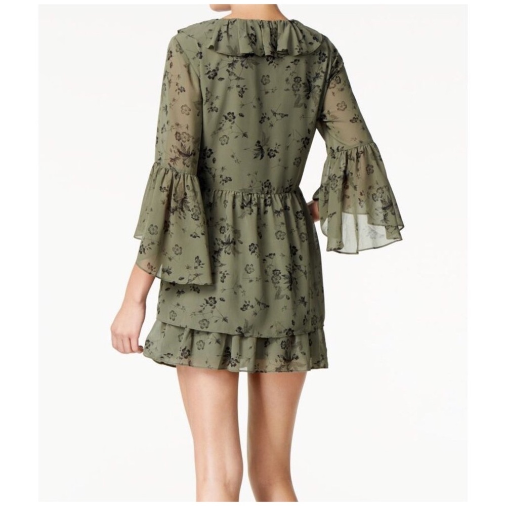 KENSIE FLORAL PRINT RUFFLE DRESS - Picture 3 of 4